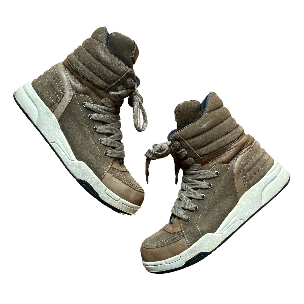 Diet Butcher Slim Skin Brown Suede High-Top Sneaker