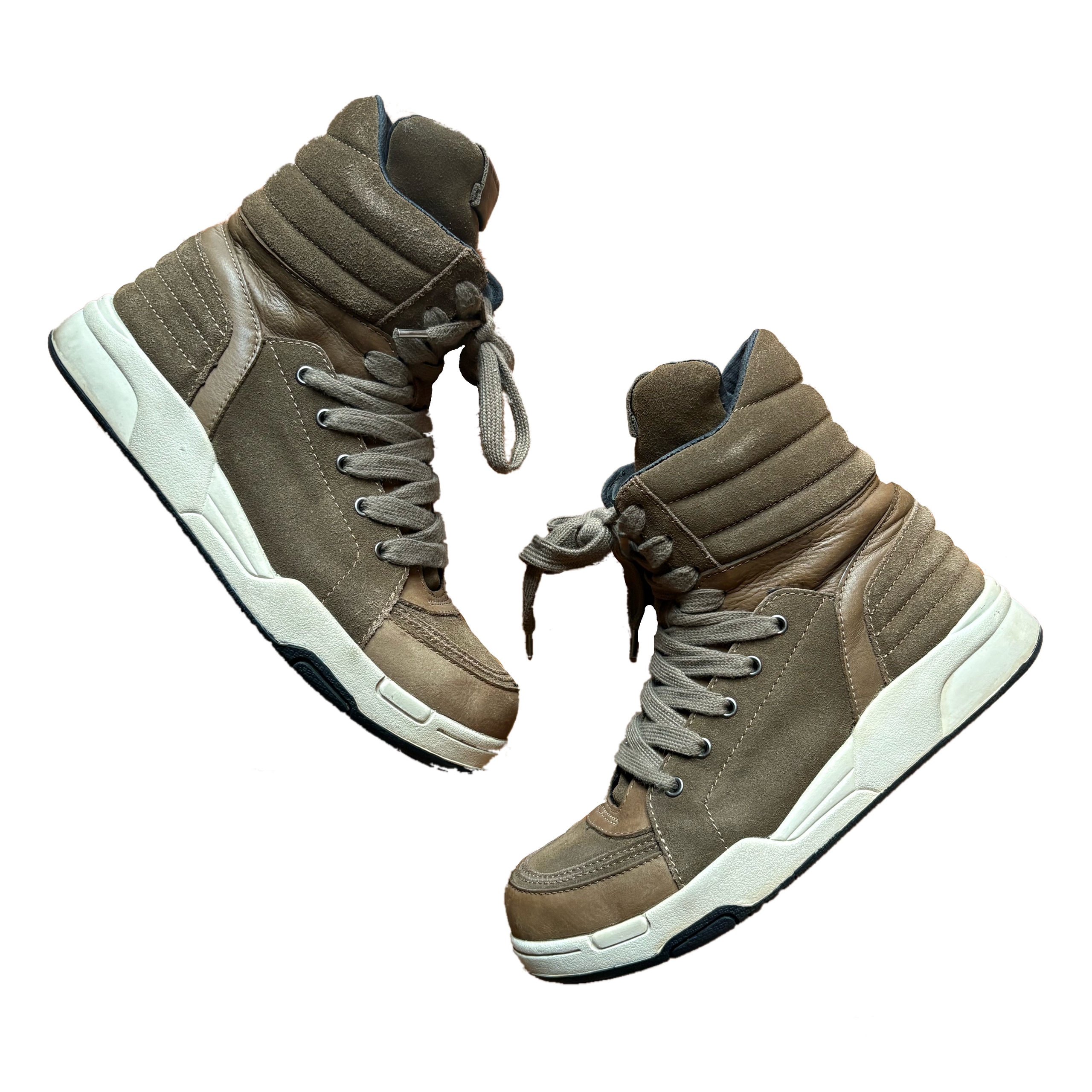 Diet Butcher Slim Skin Brown Suede High-Top Sneaker