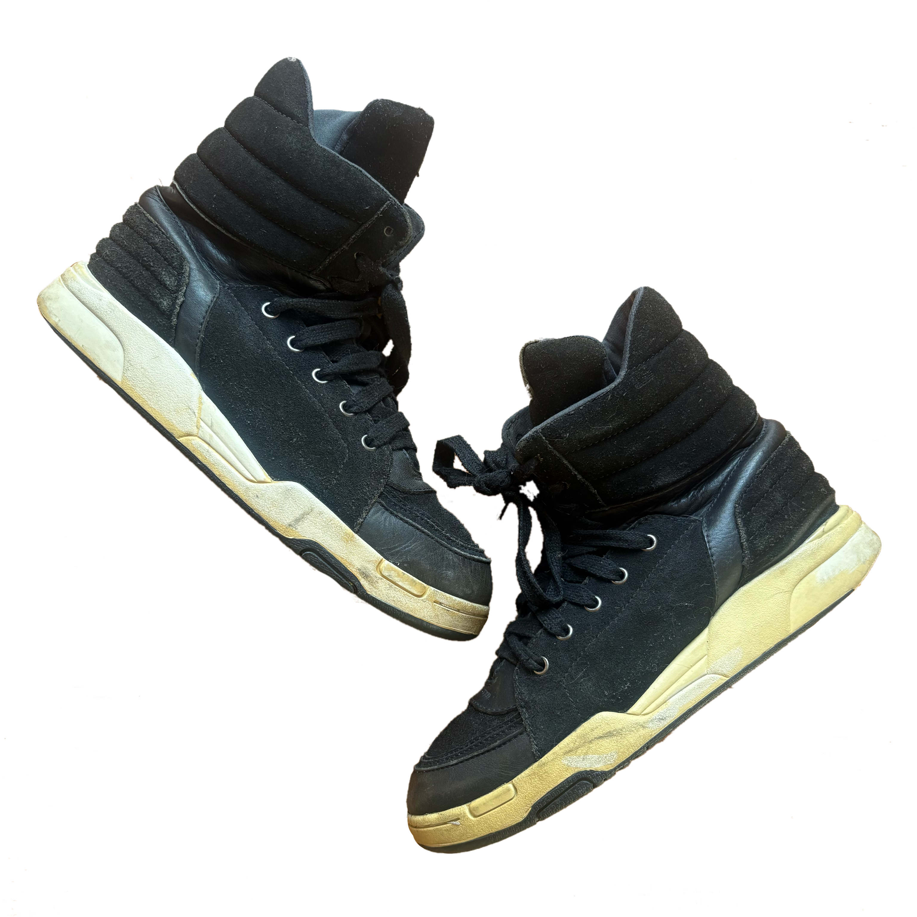 Diet Butcher Slim Skin Black Suede High-Top Sneaker