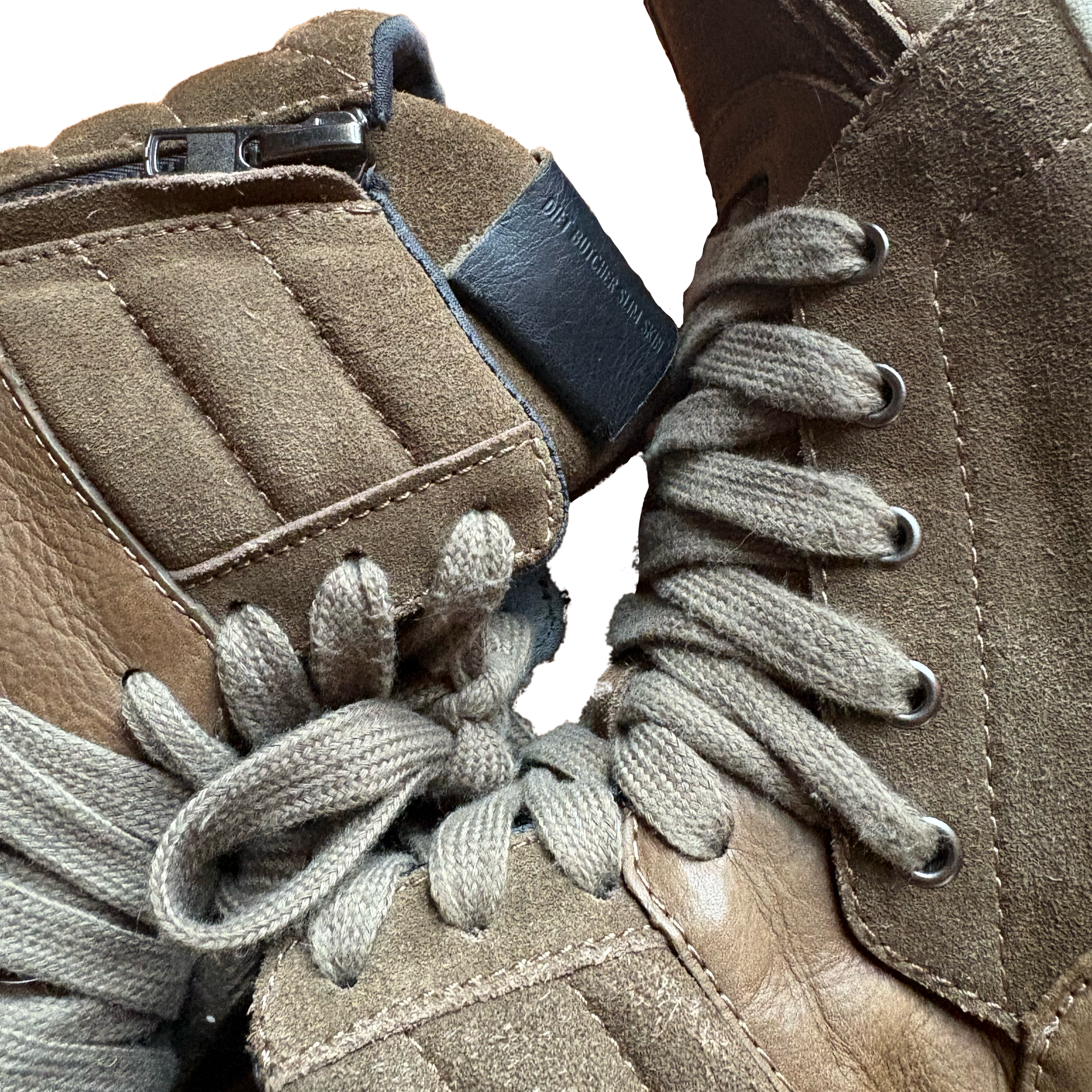 Diet Butcher Slim Skin Brown Suede High-Top Sneaker